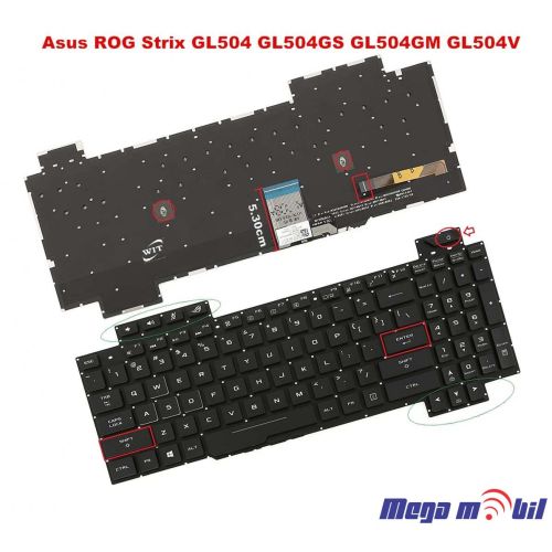 Tastatura za laptop Asus ROG Strix Scar II GL504 GL504GS GL504GV so backlight
